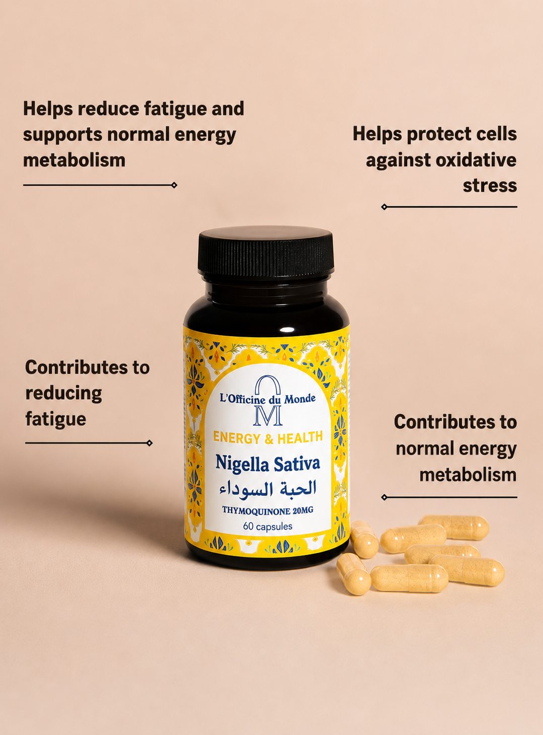 Energy &amp; Health – Black Seed (الحبة السوداء) and Vitamins C &amp; D – 2-Month Treatment