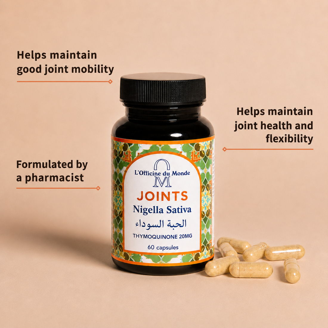 Joint Pain Relief – Black Seed (الحبة السوداء) &amp; Thymoquinone – 2-Month Treatment